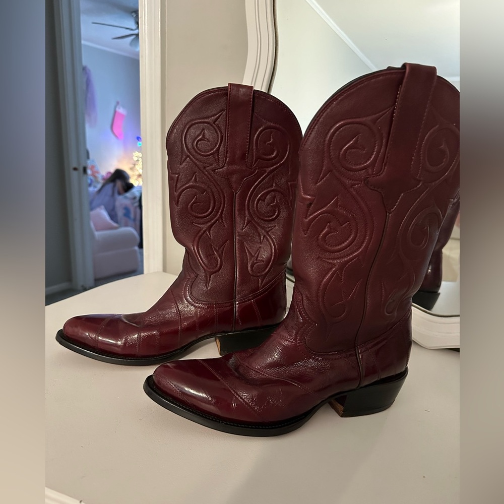 Gavel Patricio eel skin western cowboy boots - Picture 3 of 7